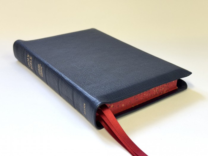 Allan ESV New Classic Readers Edition Navy Blue Highland Goatskin - Speckled Page Edges