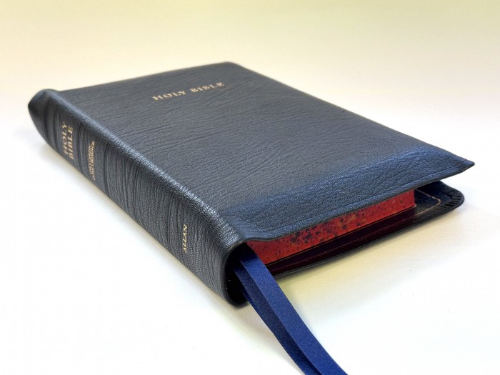 Allan 53 Longprimer Black Highland Goatskin - Speckled Page Edges