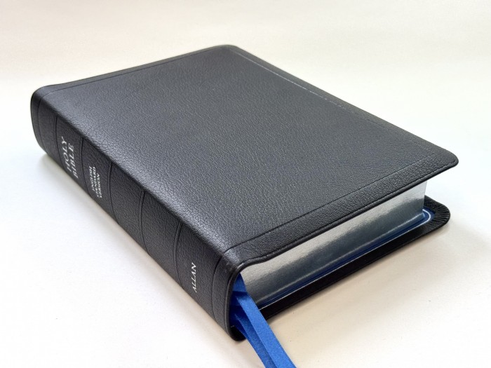 Allan ESV Single Column Reference Edition Black Goatskin with Blue SILVER LINE Edition