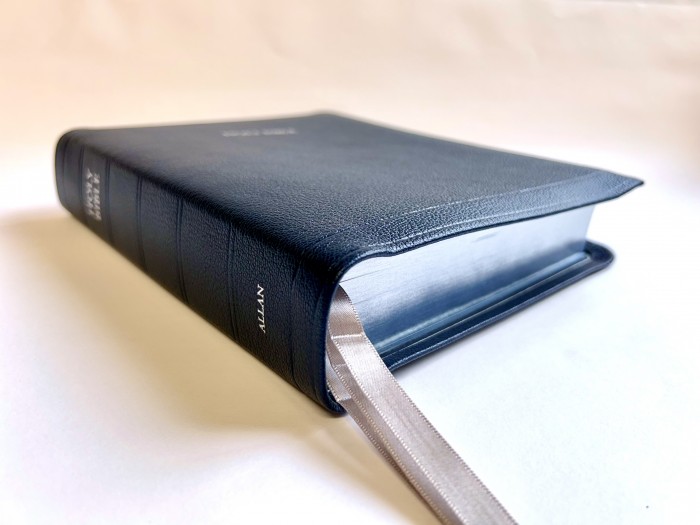 Allan Brevier Clarendon Wide Margin Navy Blue Goatskin SILVER LINE EDITION
