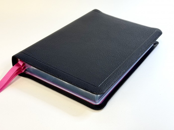 Allan New Living Translation Readers Reference Edition Black Goatskin with Pink SILVER LINE - Image 2