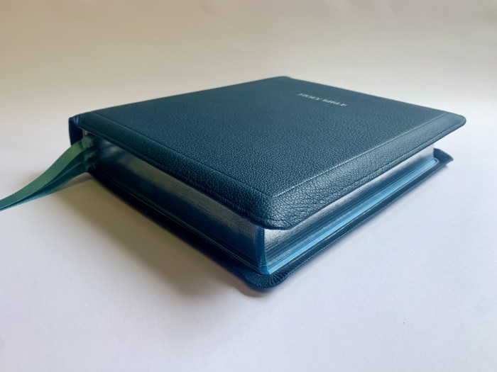 Allan Brevier Clarendon Wide Margin Petrol Blue Goatskin - Image 2
