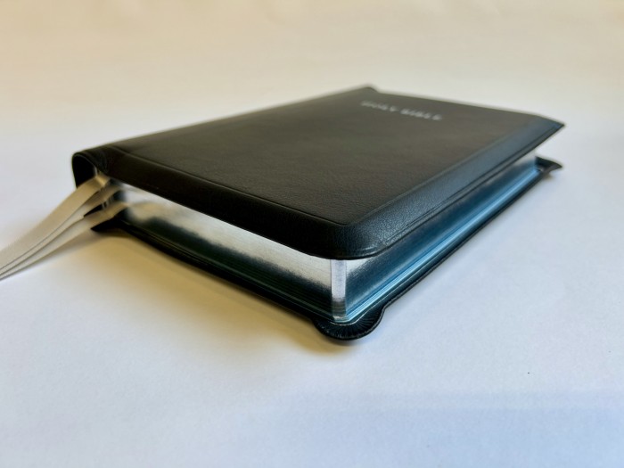 Allan 52 Longprimer Black Meriva Calfskin Silver Line - Leather-lined - Image 2