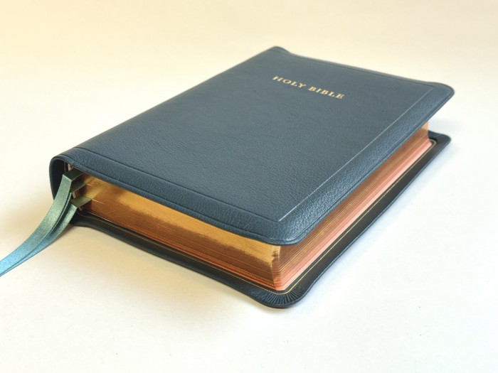 Allan 54C Longprimer Petrol Blue Goatskin with Cyclopedic Concordance - Image 4