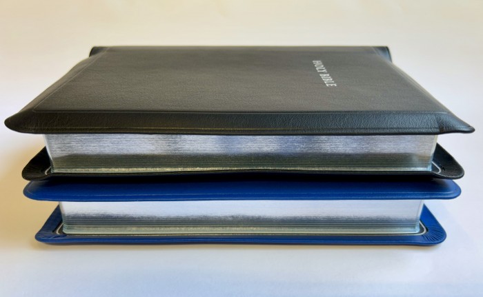 Allan 52 Longprimer Black Meriva Calfskin Silver Line - Leather-lined - Image 3
