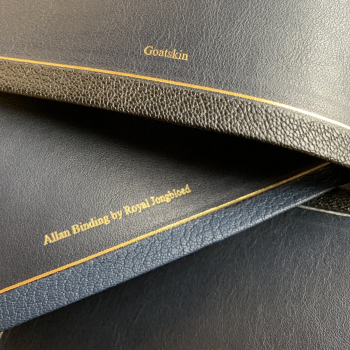 Allan Brevier Clarendon Wide Margin Black Goatskin (Red/Gold) - Image 2