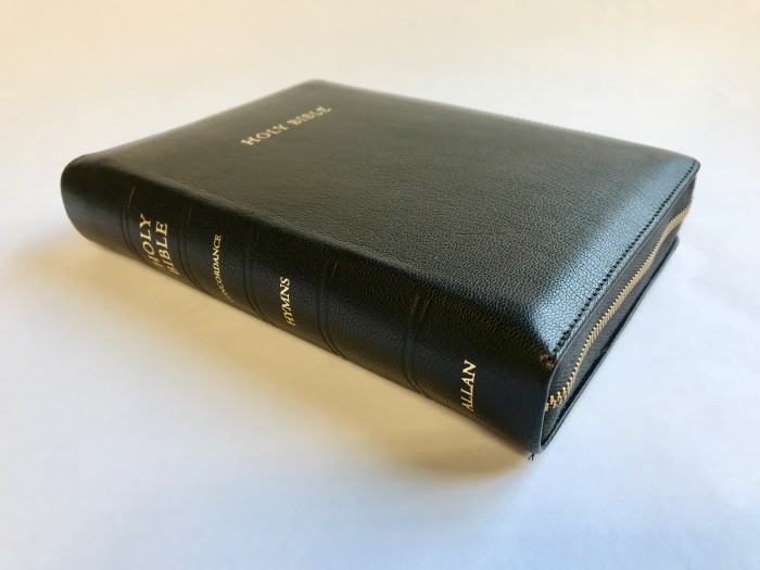 Cambridge Cameo Combined Bible & Hymnbook Parin Goatskin with Zip (Red Letter)